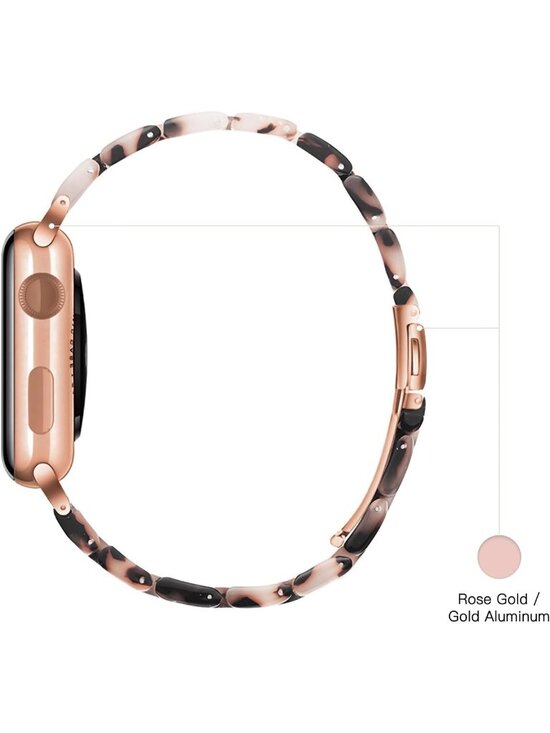 Stylish Lightweight Resin Apple Watch Bands for Men & Women, 38mm-49mm